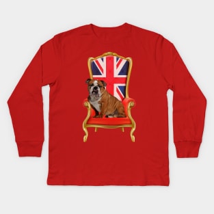 English Bulldog Kids Long Sleeve T-Shirt